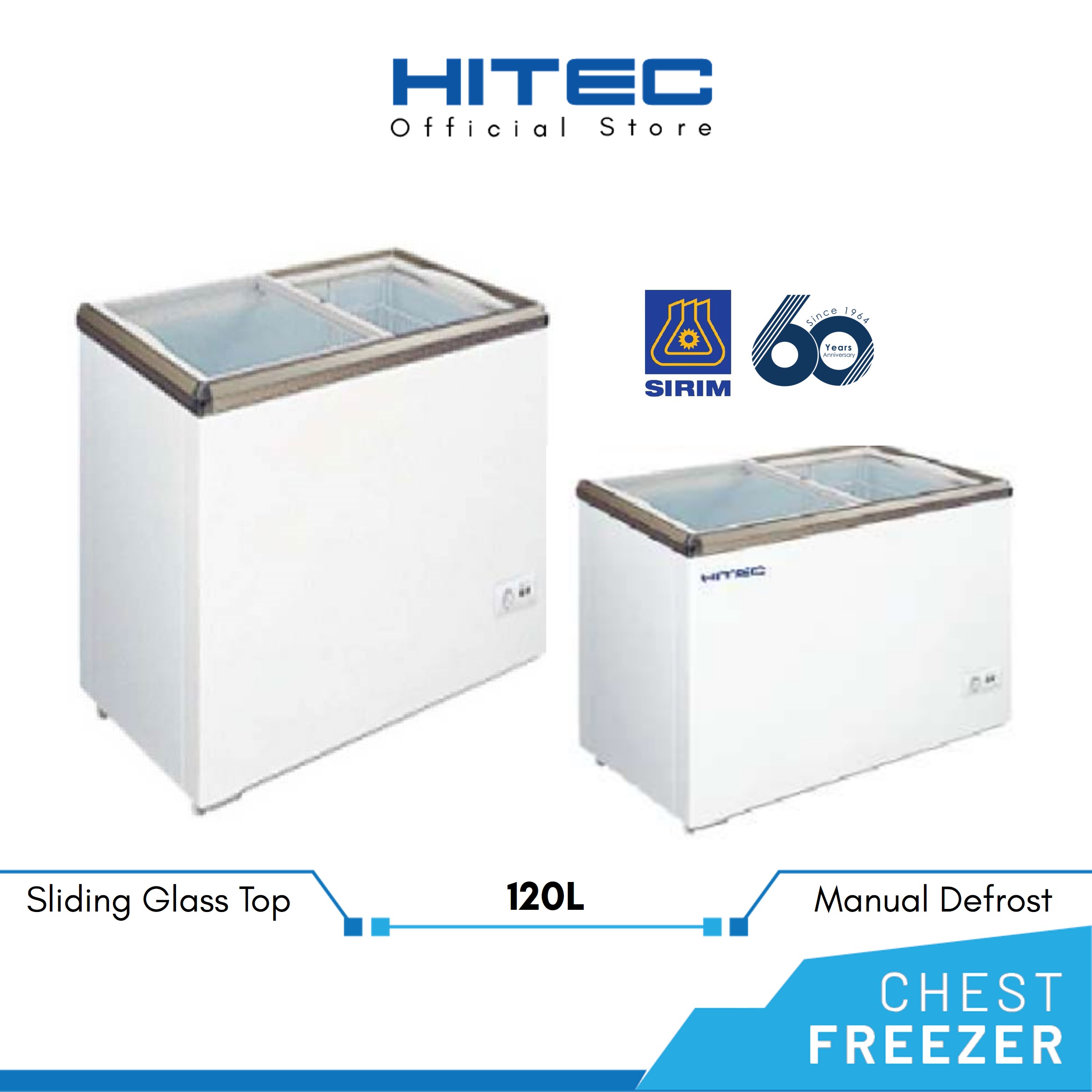 HITEC Glass Top Freezer (120L) HFZ-C189GT
