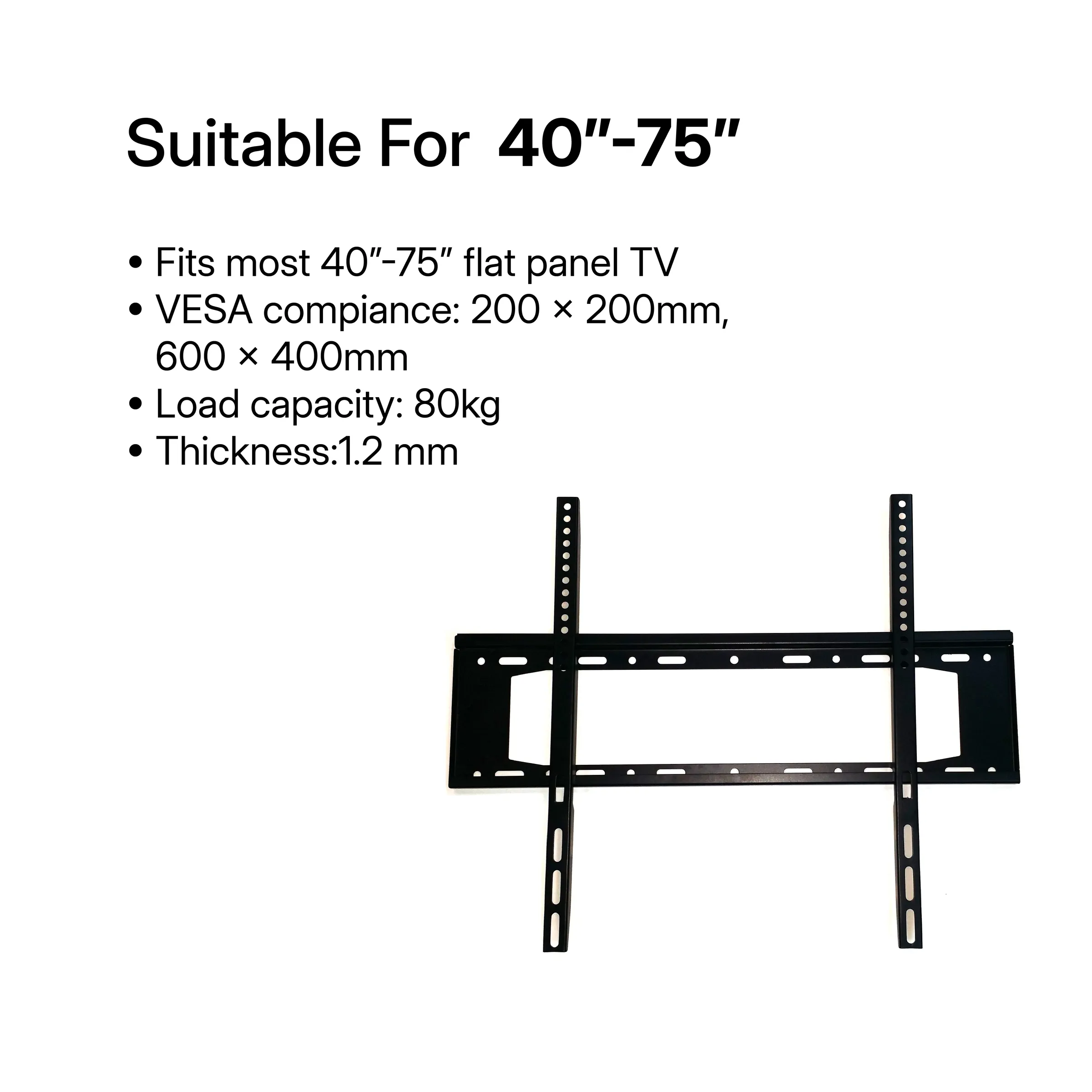 Master-D LED TV BRACKET - Wall Mount 40" TO 75" (FIXED) | Model: MD-70 thumbnail 2