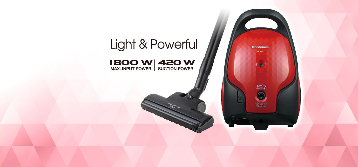 Light & Powerful Bagged Vacuum Cleaner MC-CG373RV47