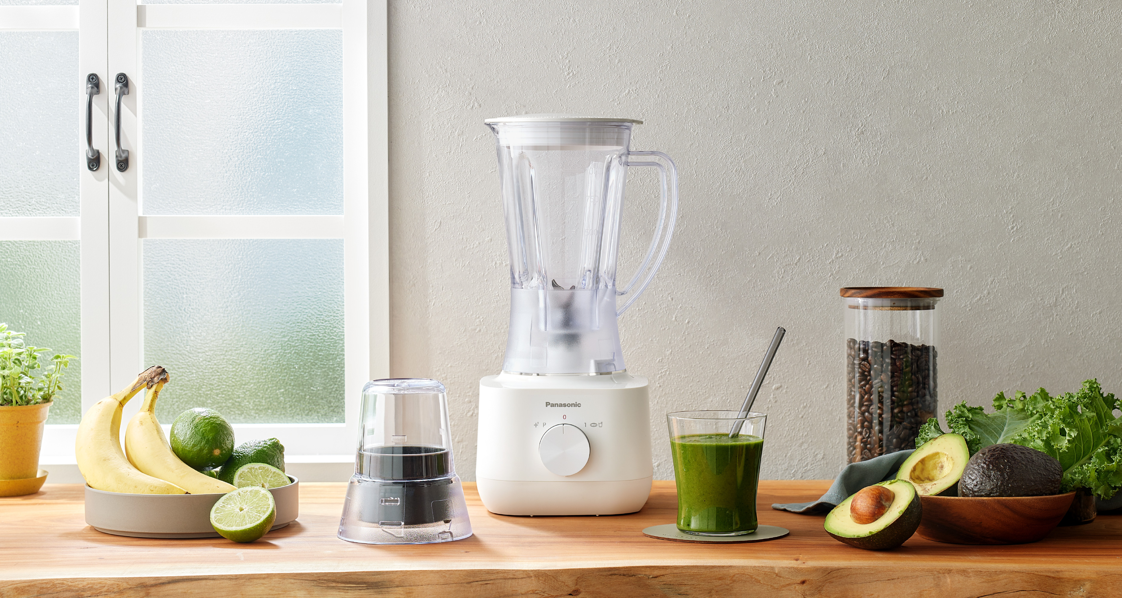 1.0L Plastic Jug Blender MX-EP3111WSK with Dry Mill for Juice, Smoothies, Soup and Spices