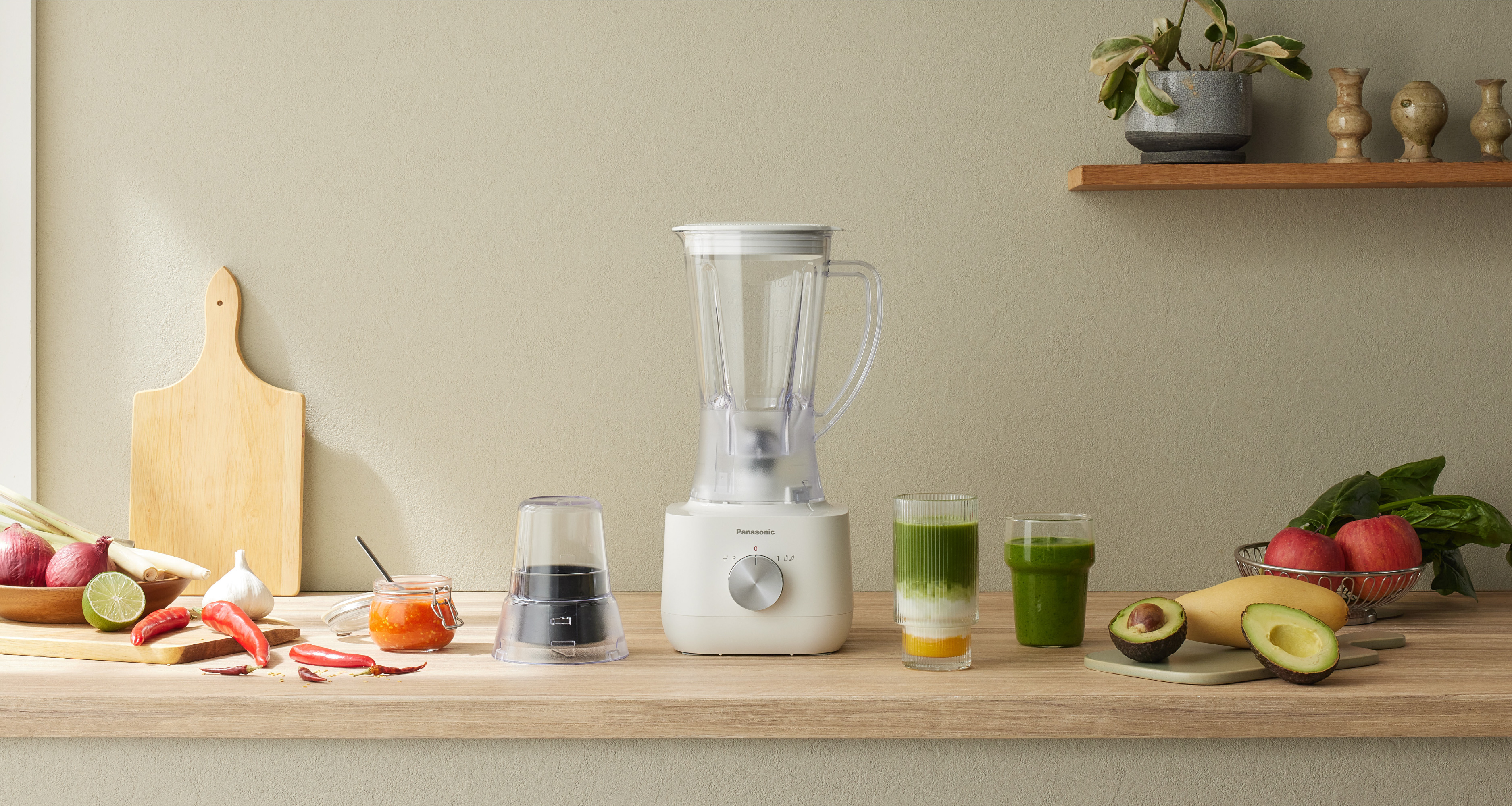 1.0L Blender MX-EP3112WSK with 1 Dry Mill for to make Smoothies, or Asian Marinade & Sauces