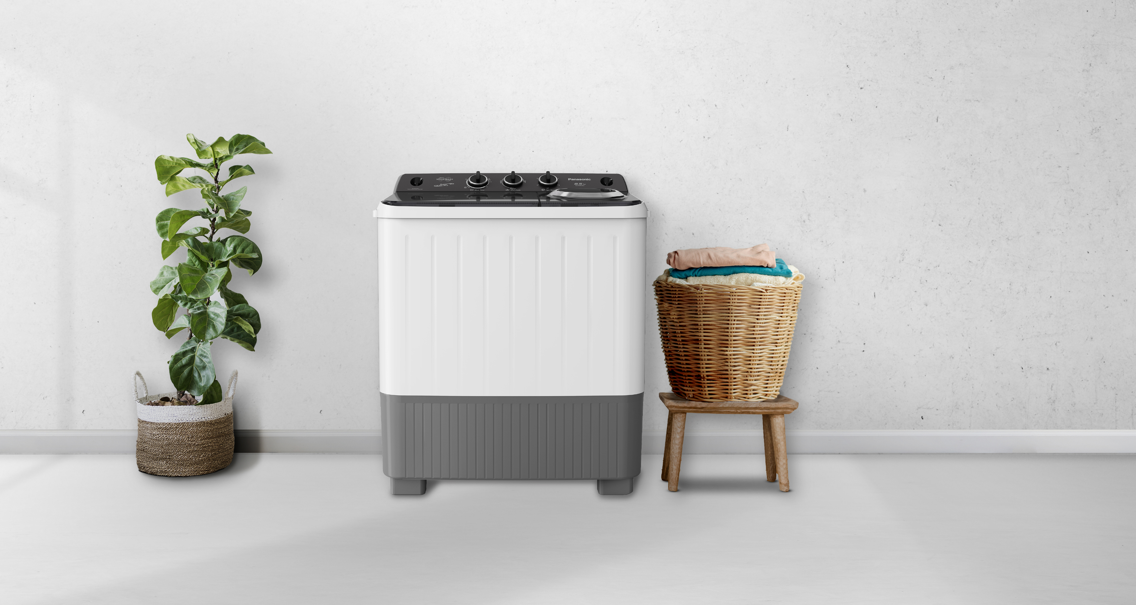 Twin Tub Washing Machine 8.5kg Wash, 5kg Spin NA-W85XG2BMY