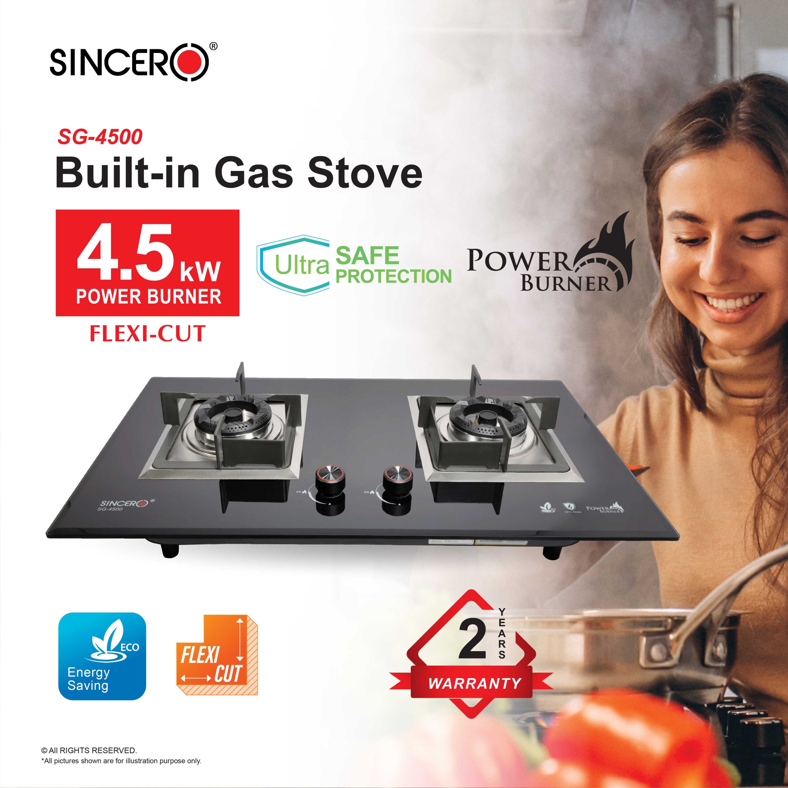 SG-4500 Built-in Gas Stove thumbnail 2
