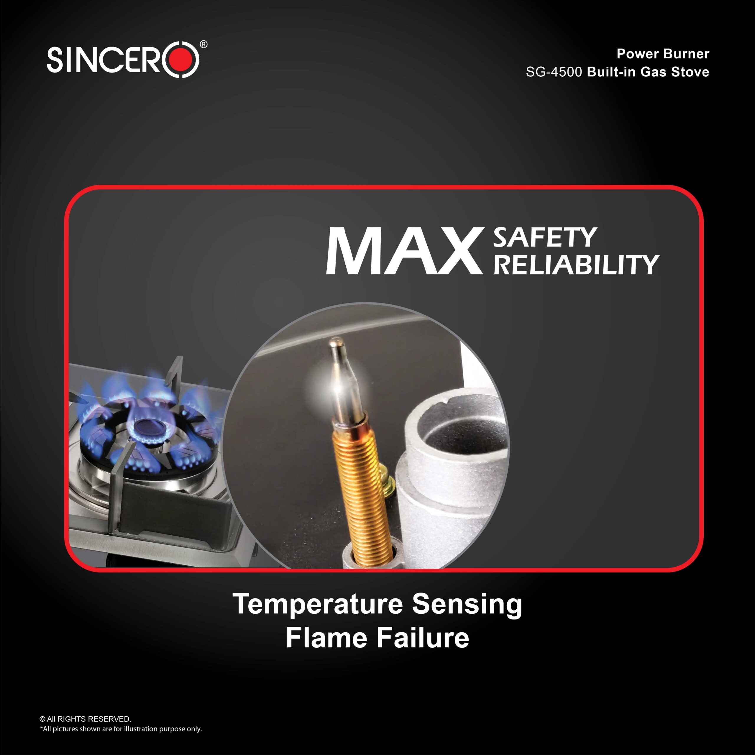 SG-4500 Built-in Gas Stove thumbnail 5