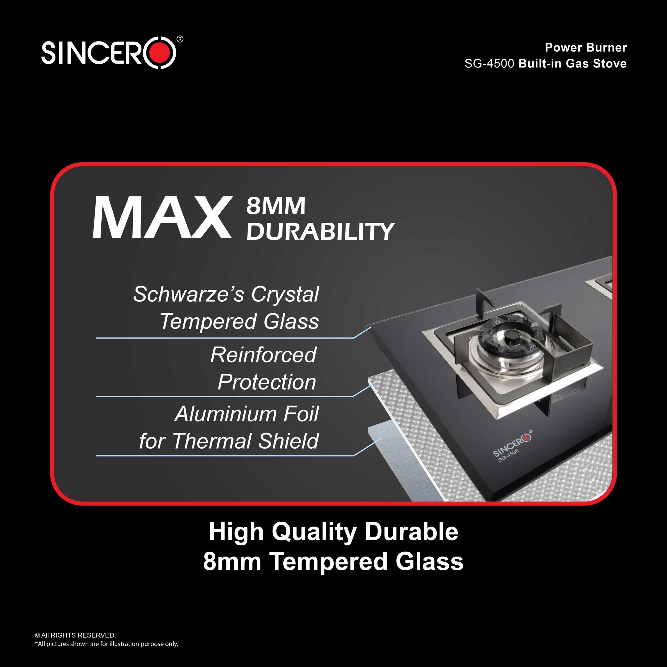 SG-4500 Built-in Gas Stove thumbnail 6